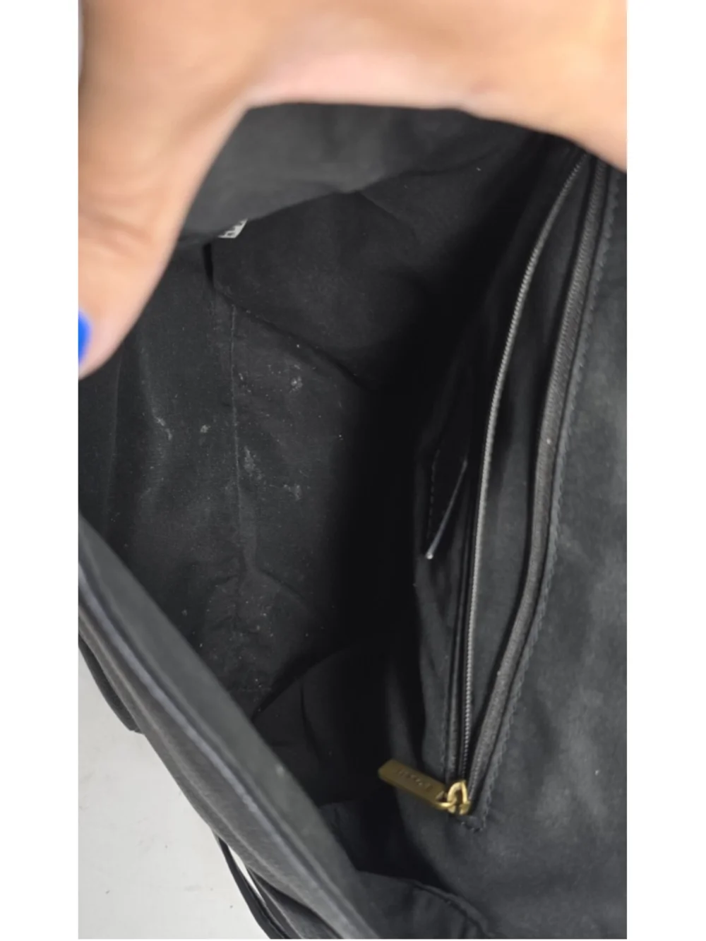 Fossil Claire Leather Backpack • Black Purse Travel Flap Snap EUC Cow Hide